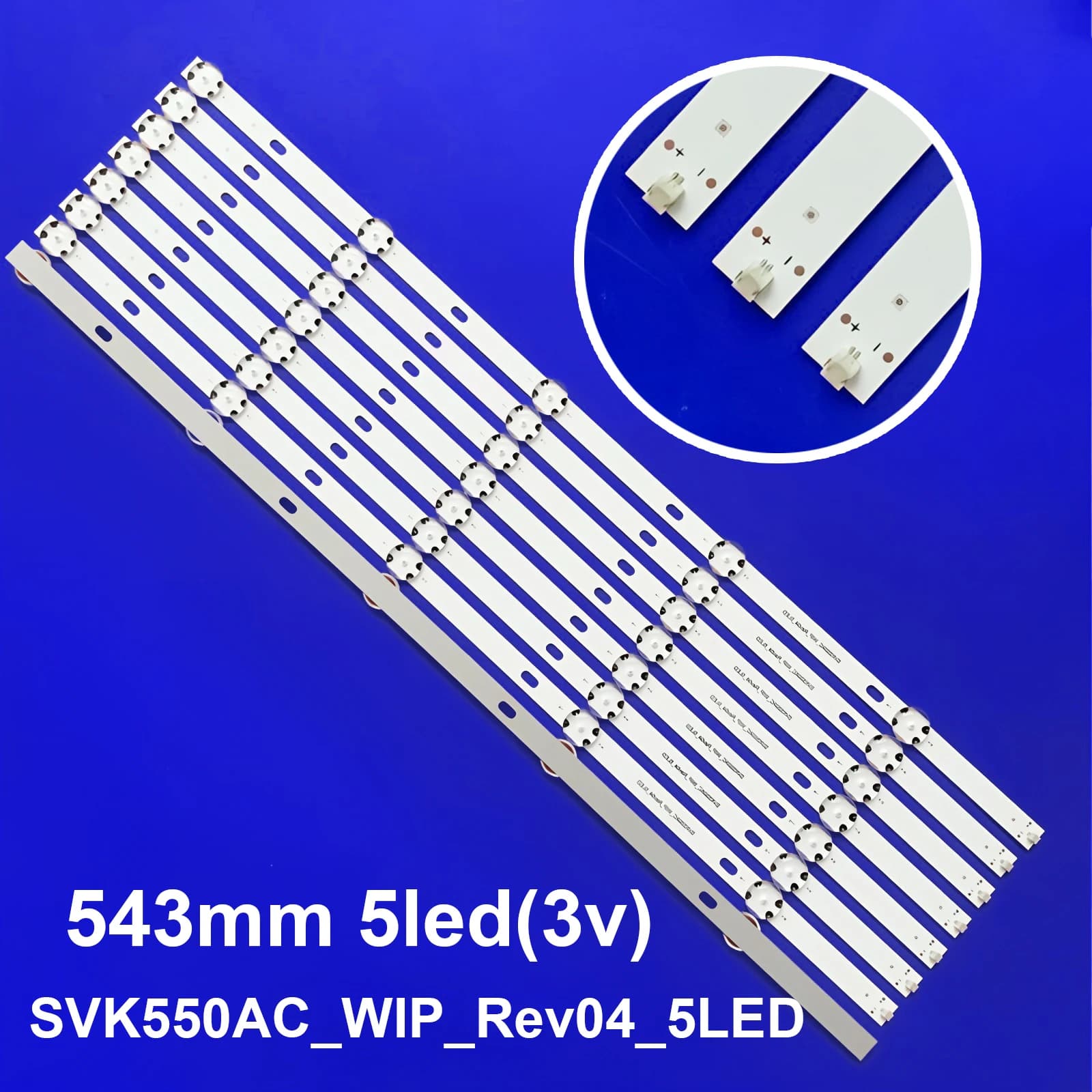 Striscia di retroilluminazione a LED (8) per Toshiba SVK550AC1 55LF621U19 55LF711U20 55L711U18 K550WDRBHK350A7