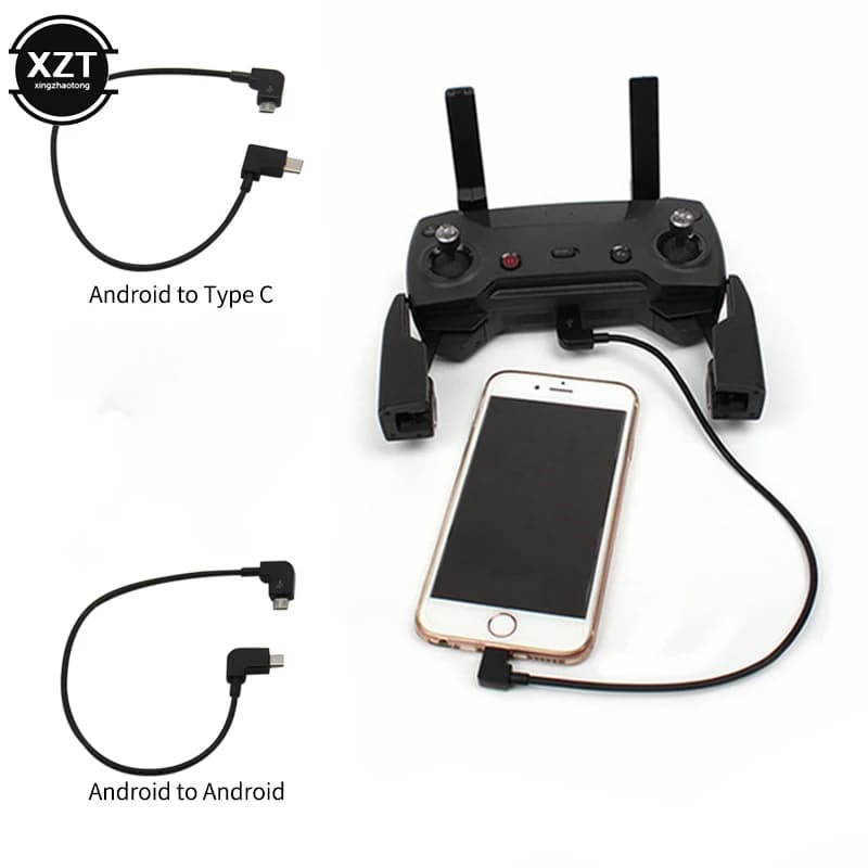 1pc Data Cable for DJI Spark Mini Air Control Android drone Micro USB Type C USB Adapter Cable for smart mobile phone