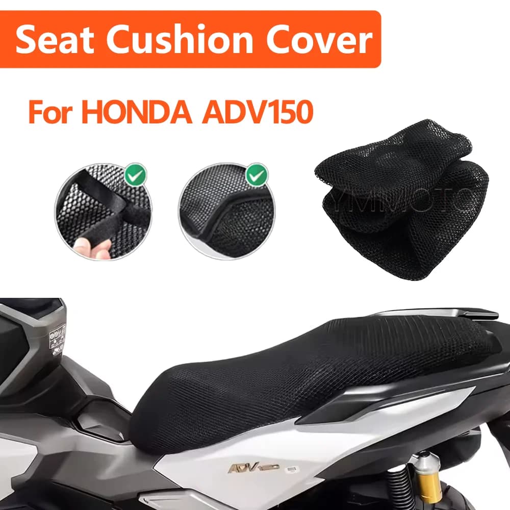 Accessori Moto per HONDA ADV150 ADV 150 ADV-150: Coprisella Traspirante in Rete Antiscivolo per Protezione Sella