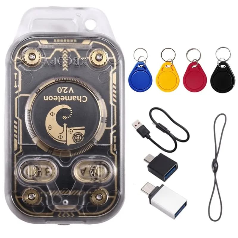 [NUOVO A09R!] Duplicatore NFC Chameleon V2.0 125K 13.56Mhz Lettore di Chip RFID Smart Emulatore + 4XUID Portachiavi Funzione di Decodifica Ultra Card