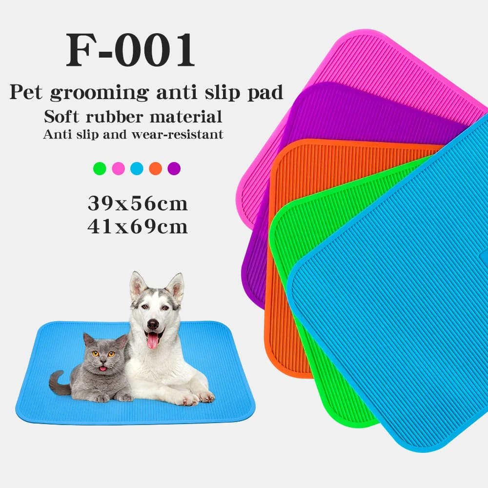 Tappetino in gomma antiscivolo per toelettatura e bagno di animali domestici - Tavolo da addestramento resistente per cani e gatti, tappetino antiscivolo per tavolo da toelettatura