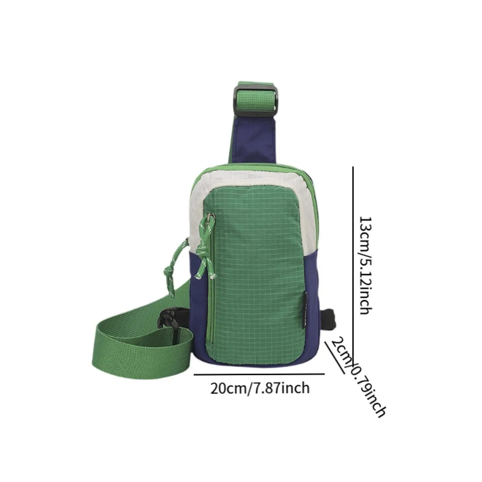 Nylon Sling Bag Crossbody Travel Pouch Compact Shoulder Belt Bag Hiking Running Fitness Backpack for Outdoors