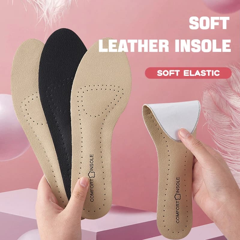 1Pair Leather Women Shoes Insoles Soft Non-slip Shoe Pads Comfort Arch Support Insole for Feet Plantar Fasciitis Relief Inserts