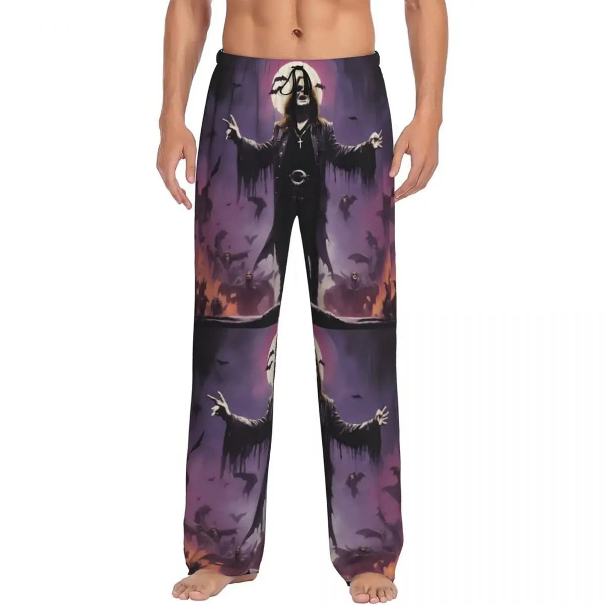 Pantaloni da pigiama Ozzy Osbourne da uomo con stampa personalizzata Prince Of Darkness Sleepwear Sleep Lounge Bottoms con tasche