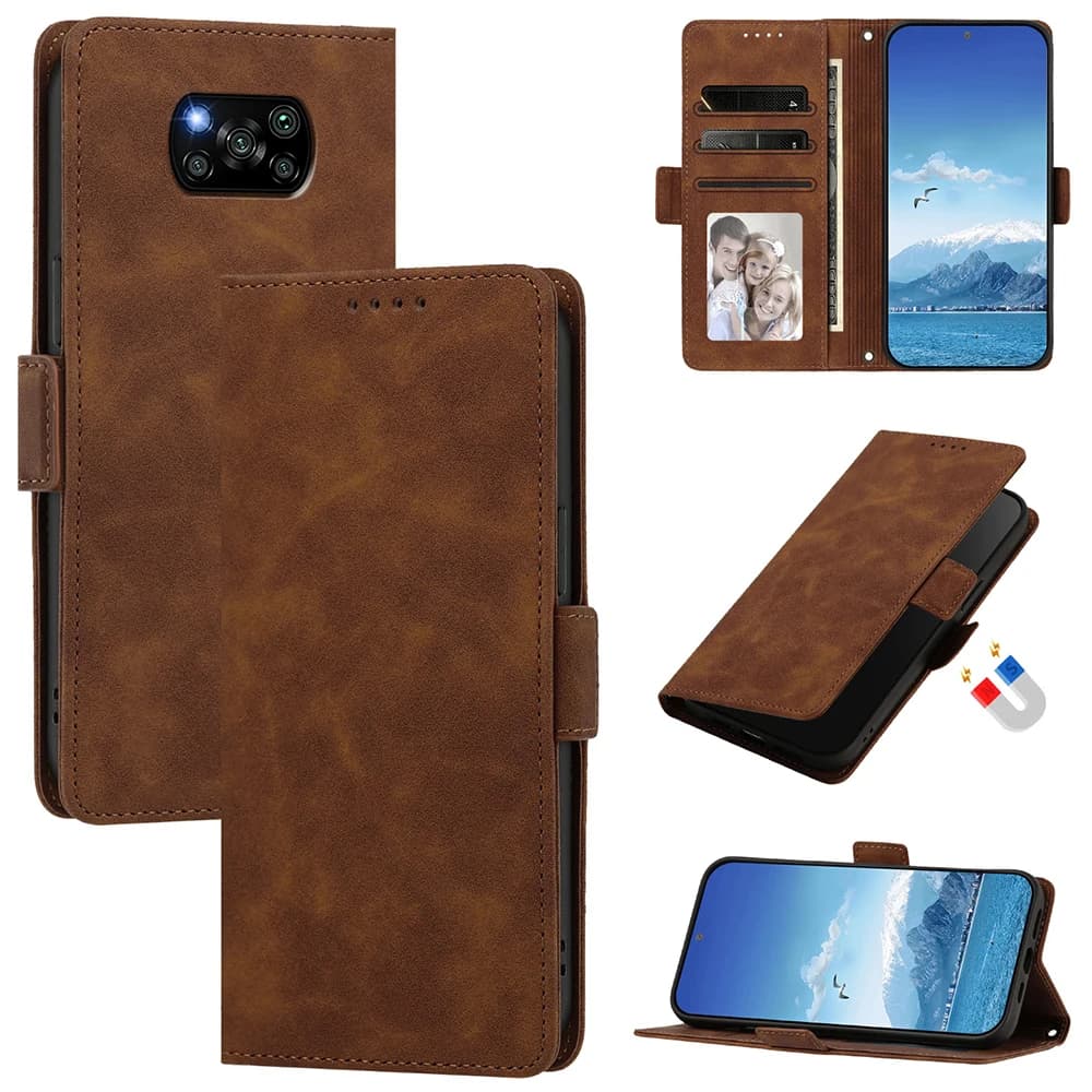 Card Holder Wallet Leather Coque For Xiaomi Poco F6 X6 M6 X5 F5 X4 M4 X3 M3 Pro Luxury Cover Poco X3 NFC X6 F6 X5 F5 M5s F3 Etui