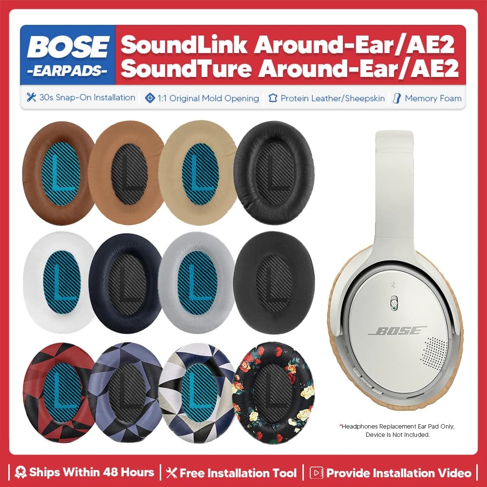 Cuscinetti auricolari di ricambio per Bose SoundLink intorno all'orecchio AE2 SoundTure accessori per cuffie Wireless auricolare parti di riparazione del cuscino dell'orecchio