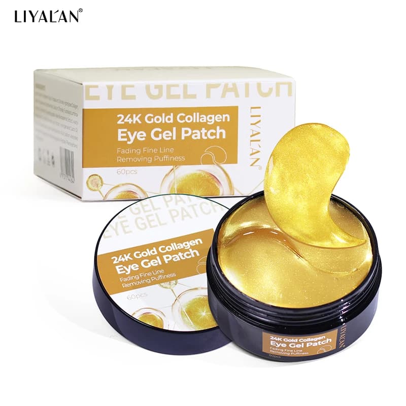 24K Oro Sotto Gli Occhi Patch Anti Rughe Schiarire Cerchi Scuri E Borse Gel Al Collagene Maschera Per Gli Occhi Rimuovere Il Gonfiore Linee sottili Cura Degli Occhi