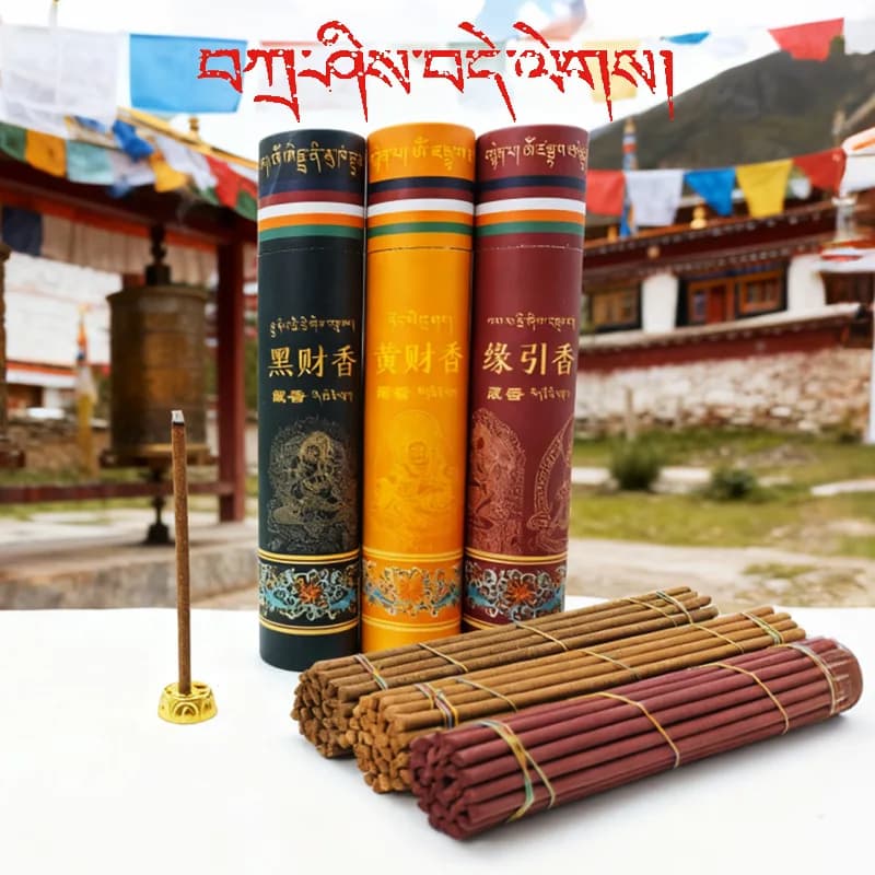 XMSJ Tibetan Herbal Incense Stick Set, Indoor Home Scent Aromatherapy Relaxation Decorative Incense