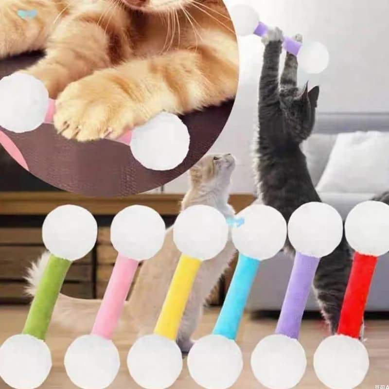 Giocattolo di corda da masticare auto-gioco per cani gatti Durevole cotone resistente ai morsi Noia Buster Bacchetta teaser interattiva per la dentizione di animali domestici