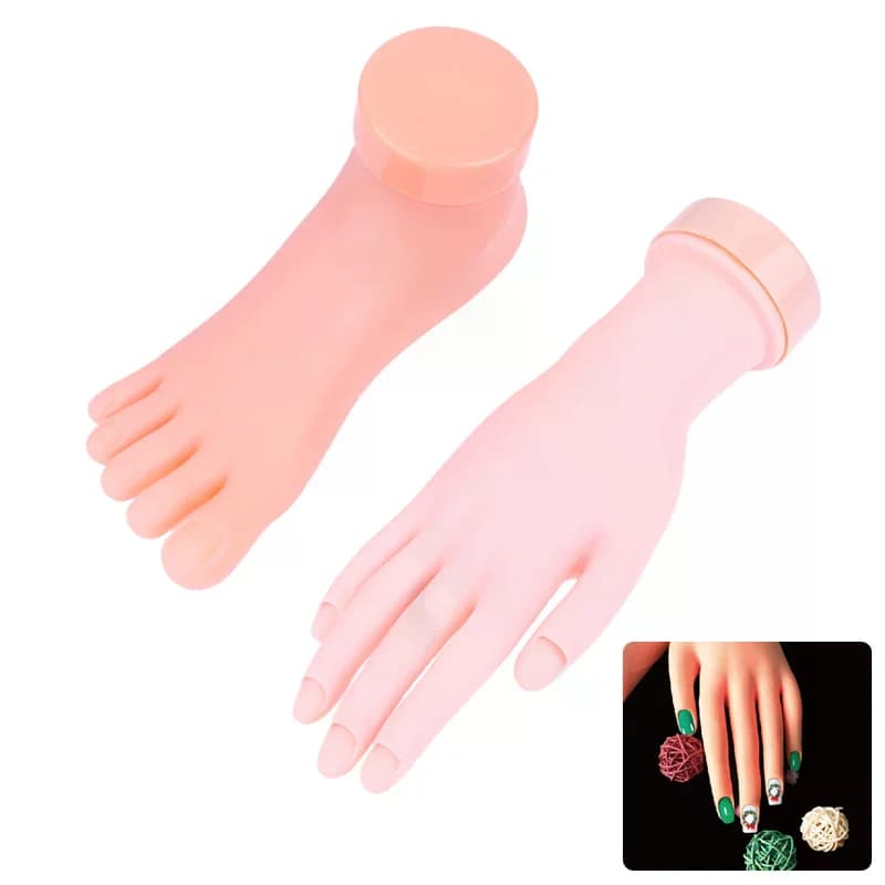 1 piece of practice for training for nail art, fake silicone hand, for manicure tool for nail art workout display