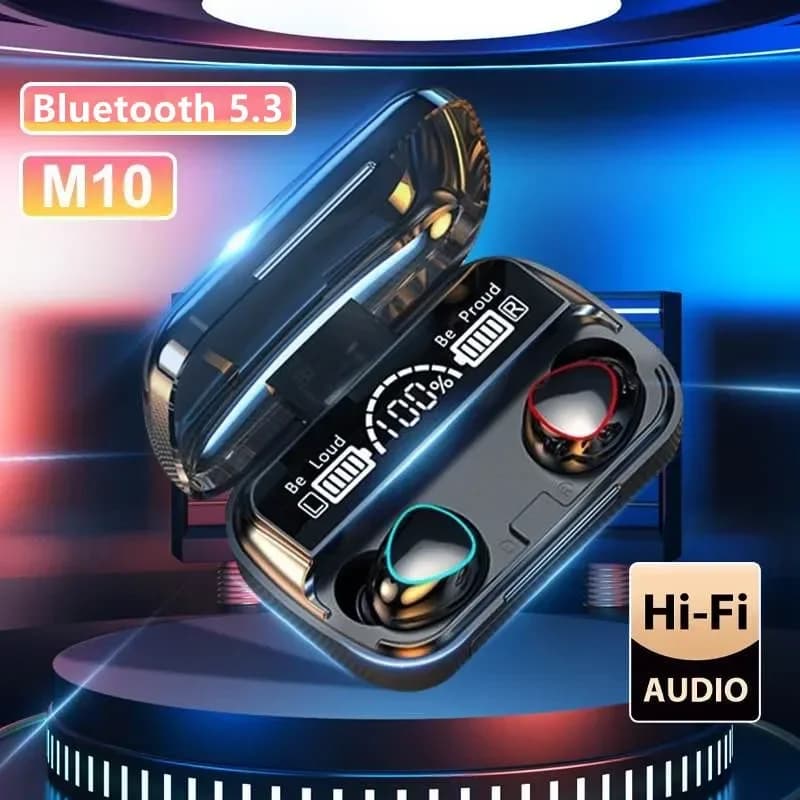 Auricolari Bluetooth M10 Display LED vivavoce Cuffie Bluetooth HiFi Stereo Musica Auricolari wireless Cuffie da gioco impermeabili