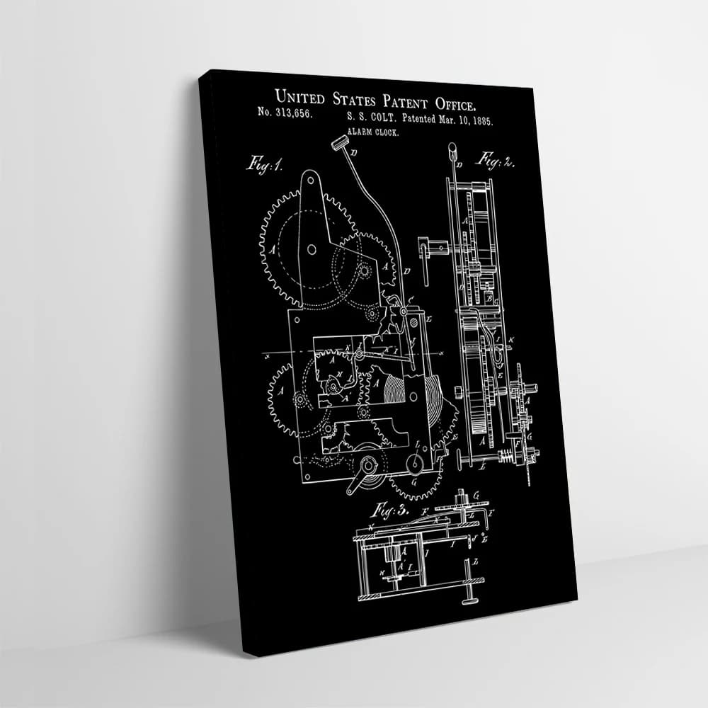 Sveglia Brevetto Poster Personalizzabile Stampato Tela Pittura per Immagini Wall Art Decorazione della casa Accessori interni di lusso