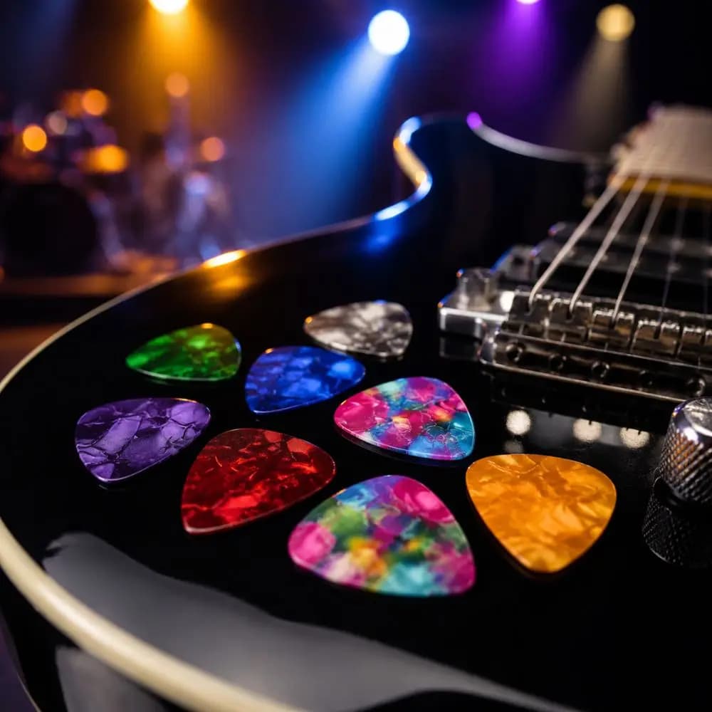 65pcs Random Mixed Pearl Celluloid Guitar Picks Durable String Instrument Plectrum Accessory YMY