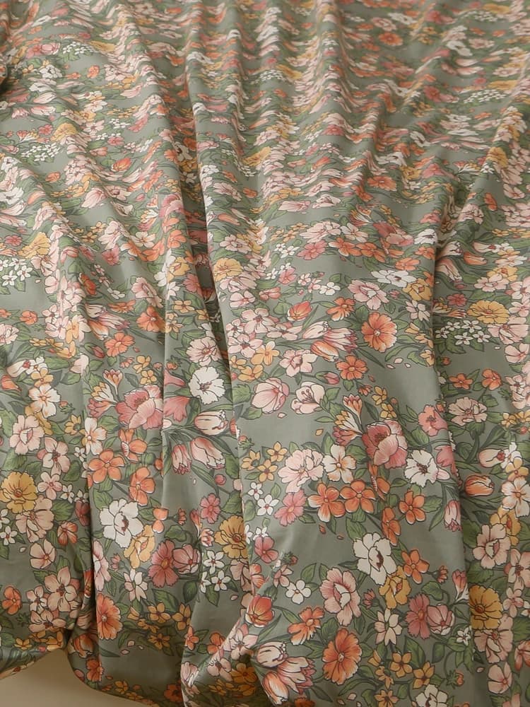 Copripiumino in Puro Cotone Mueran Flower Season, Pezzo Unico, Resistente, Attraente, per Letto Singolo o Matrimoniale, Stile Country