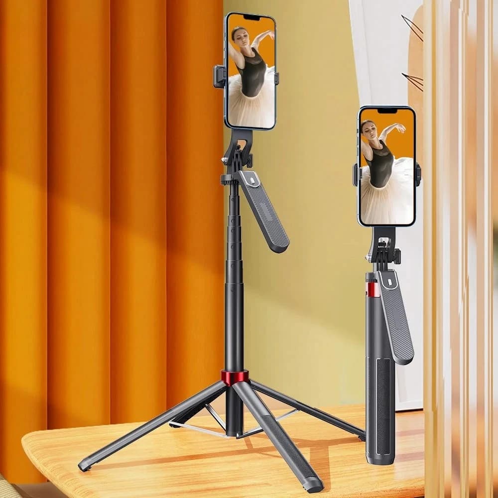 P185 Selfie Stick Tripod Stand 1800mm Wireless Phone Gimbal Stabilizer Tripod Stand for Monopod Gopro Camera