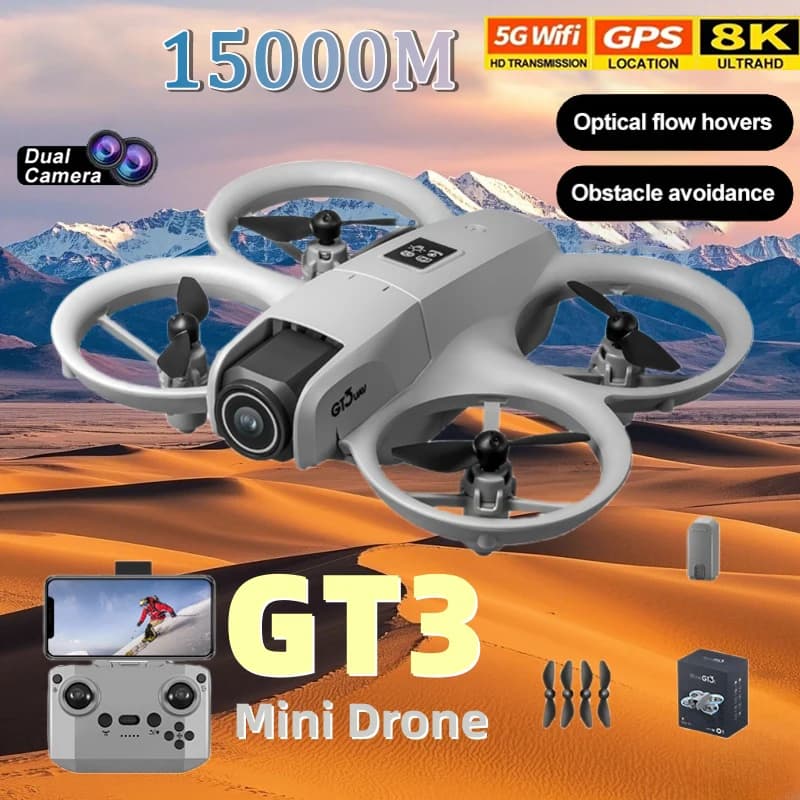 GT3 Drone 8K HD Double GPS Camera 5G Professional Aircraft Photography Remote Control Aircraft with VR Glasses Quadcopter UAV 2026