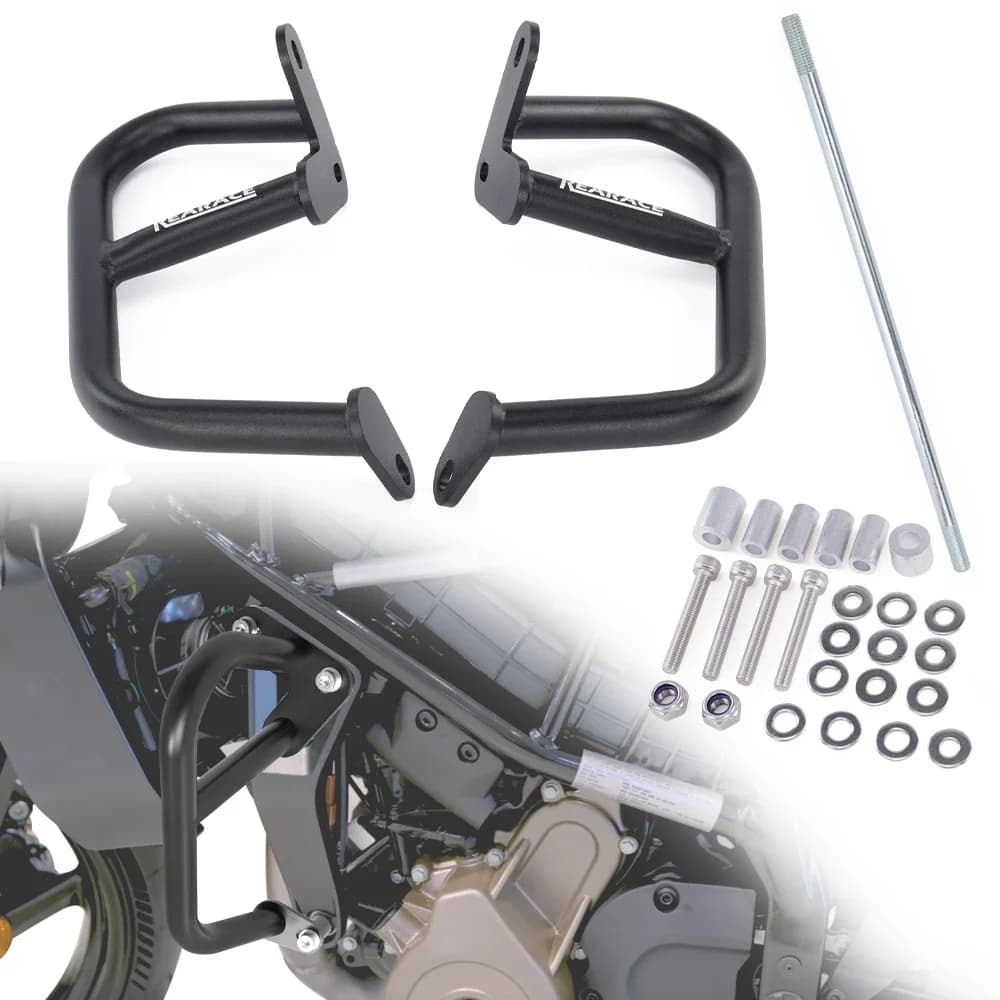 Protezioni Motore Moto Paraurti Barre Anticaduta Gabbie di Protezione Compatibili con Husqvarna White Arrow 401 2024-2025 Per KTM Duke 390 2024-2025
