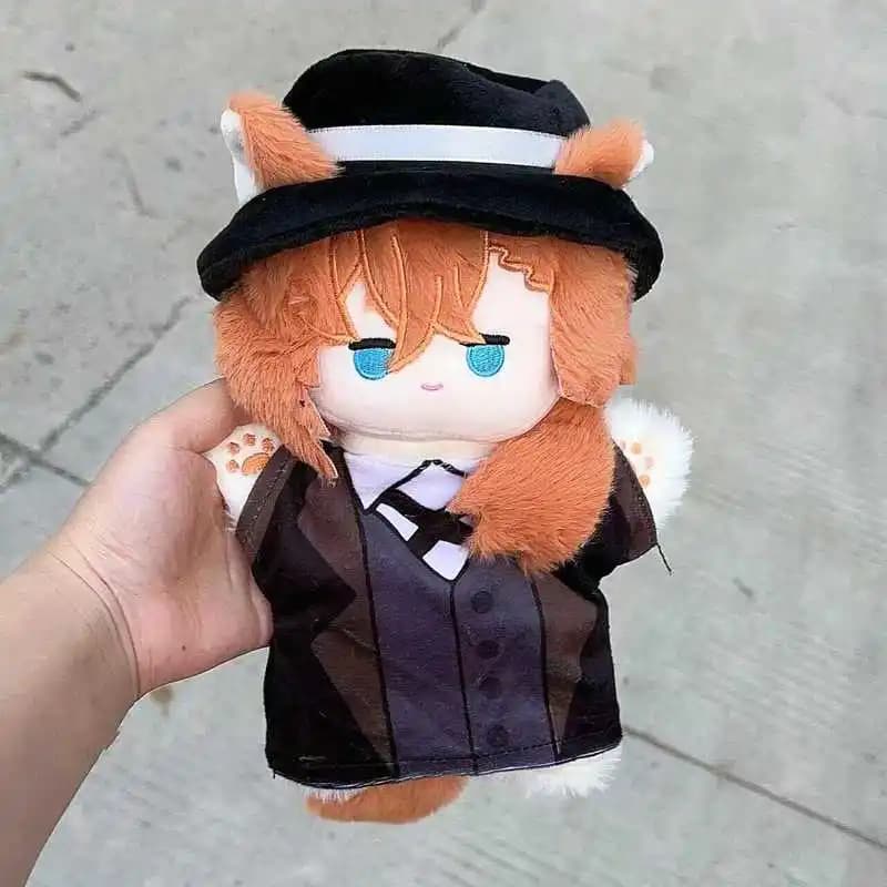 Bungo Stray Dogs Anime Peripherals Plush Toys Dazai Osamu Edogawa Rampo Nakahara Chuuya Attributes Cotton Doll Handpuppet Gift