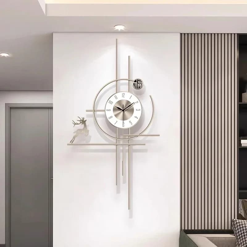 Orologio da Parete di Lusso, Design Nordico, Decorazione Murale per Camera da Letto, Design d'Interni di Lusso