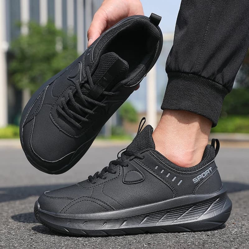 Men's All Black Casual Sports Sneakers Breathable Inner Cushioned Sole for Comfort Athletic Shoes Non Slip Zapatillas De Deporte