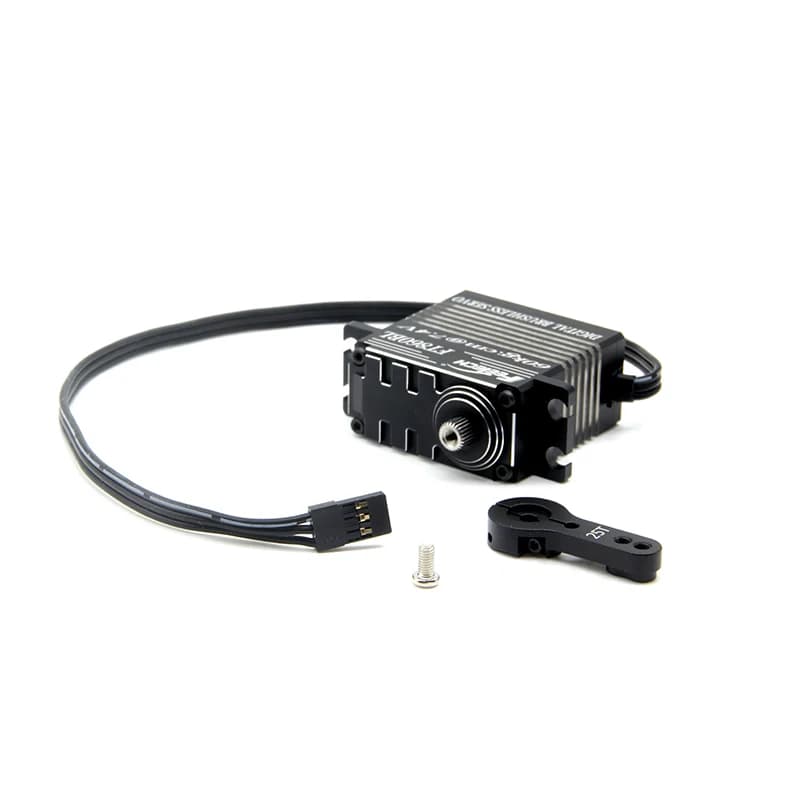 Feetech FT860BL 7.4V 60kg Servo digitale in metallo senza spazzole a coppia elevata 180 ° Doppio cuscinetto a sfere per accessori per elicotteri RC 1/5