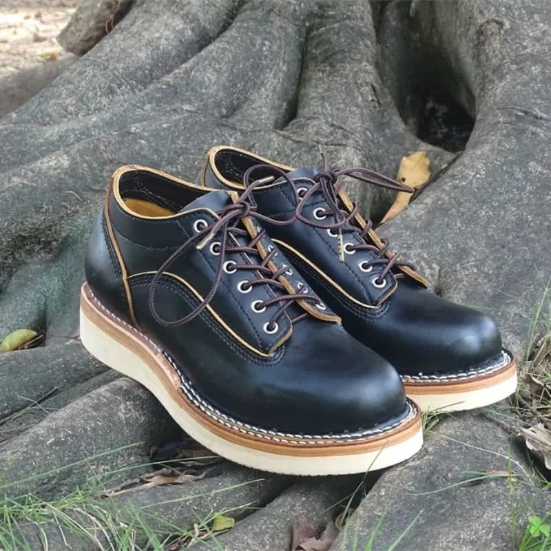 Handmade Genuine Leather Casual Wear-resistant Sports Work Shoes Men Luxury Designer Platform Lace Up Derby Leather Shoes Male