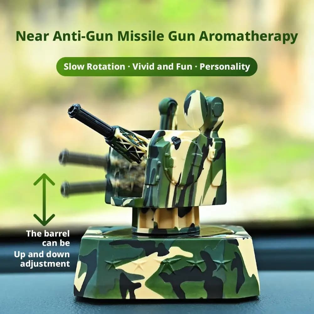 Auto Montato Aromaterapia Solare Rotante Pendolo Camouflage Profumo Modello Decorazione Auto Centro Fragranza Duratura Interni Co F4W9