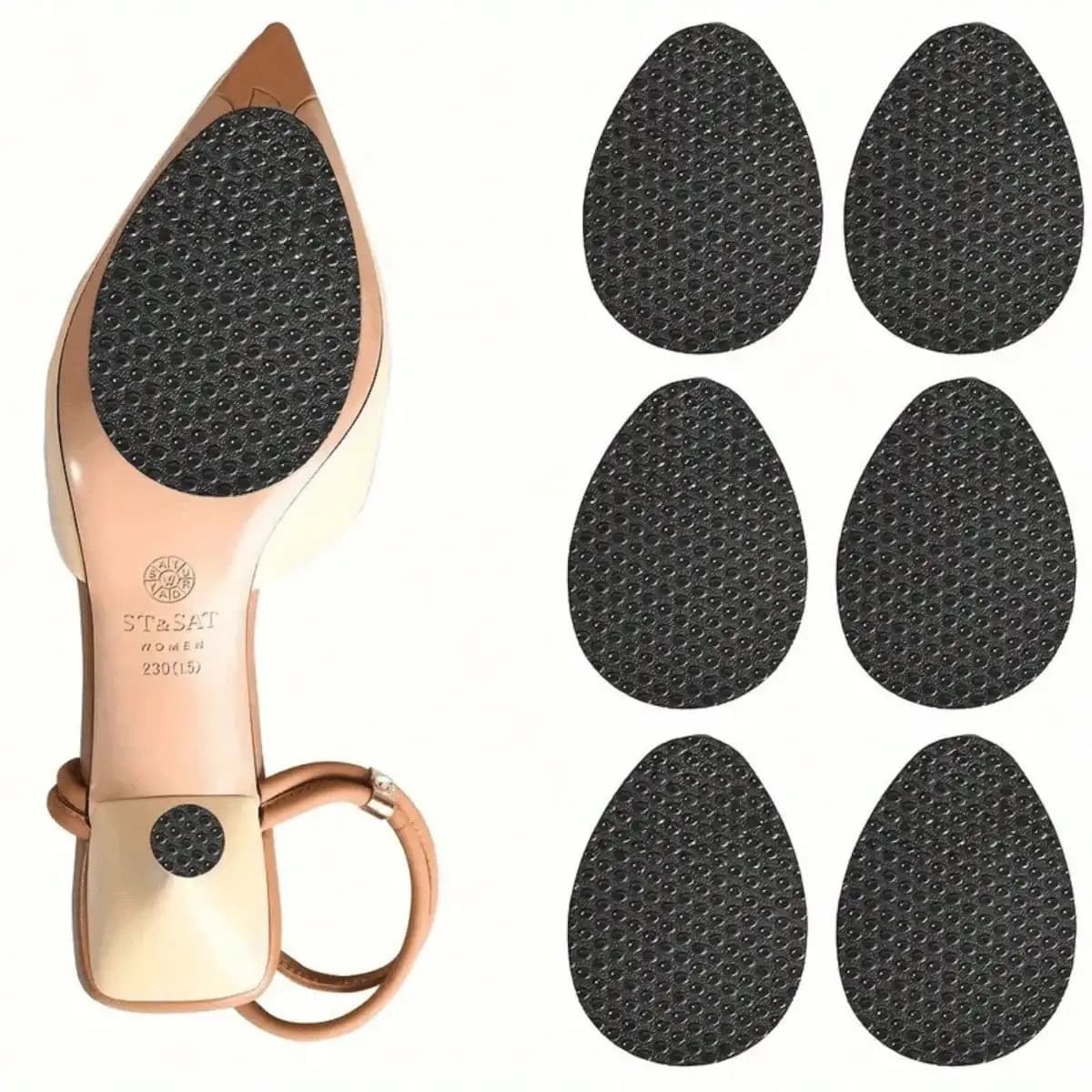 1 paio di cuscinetti antiscivolo per la parte inferiore delle scarpe, adesivi antiscivolo in gomma autoadesivi, protezioni antiscivolo per suole di scarpe con tacco alto