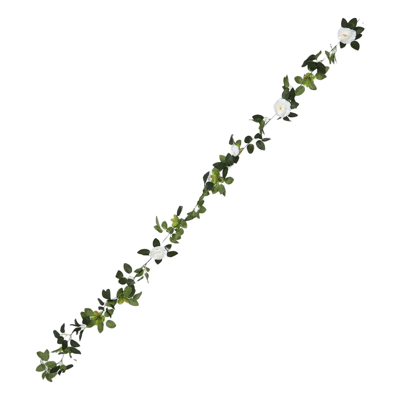 Artificial Rose Vine Hanging Plants Easy Install Adjustable Length Faux Flower Vines for Ceiling Wedding Arch Room Decor Hanging
