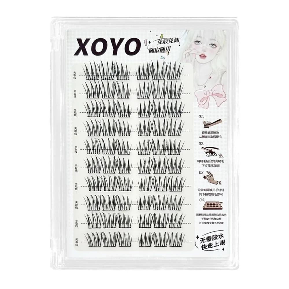 Ciglia Finte a Striscia Intera, Lunghe e Naturali, Stile Coreano, 3D in Finta Visone, Cruelty-free, Fatte a Mano, Autoadesive