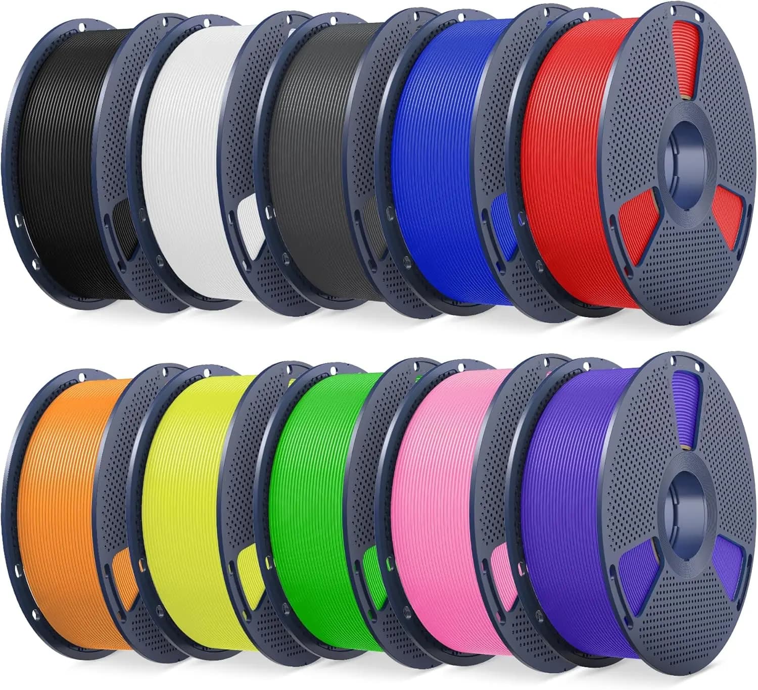 Set di Filamenti PLA ad Alta Velocità 1.75mm, 10 Confezioni, Multicolore per Stampante 3D