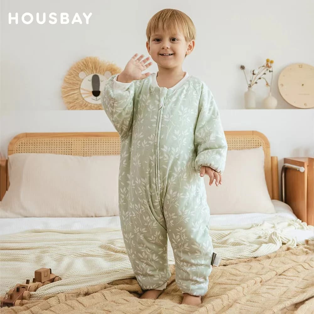 100% cotton sleeping bag Keep warm without sweat The untied split legs Anti-shoe blanket Baby cot Pouduct