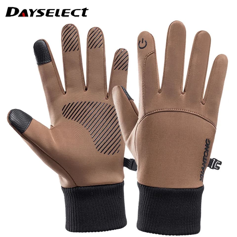 1 pair of outdoor gloves autumn winter padded warm Touch Screen anti-slip waterproof windproof cycling ski mountaineering Unisex