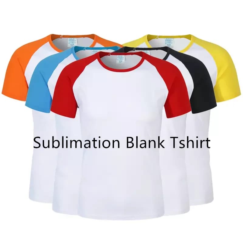 Maglietta in poliestere bianco a sublimazione O-Collo Manica corta Estate Donna Uomo Casual per il design Personalizza foto o logo