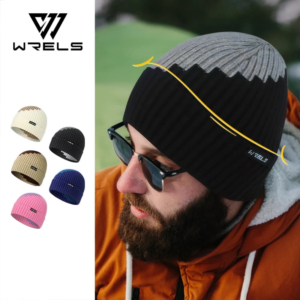 WRELS Winter Outdoor Cycling Warm Hat Fleece Sports Hat Fishing Protection Windproof Mountaineering and Skiing Cold-proof Caps