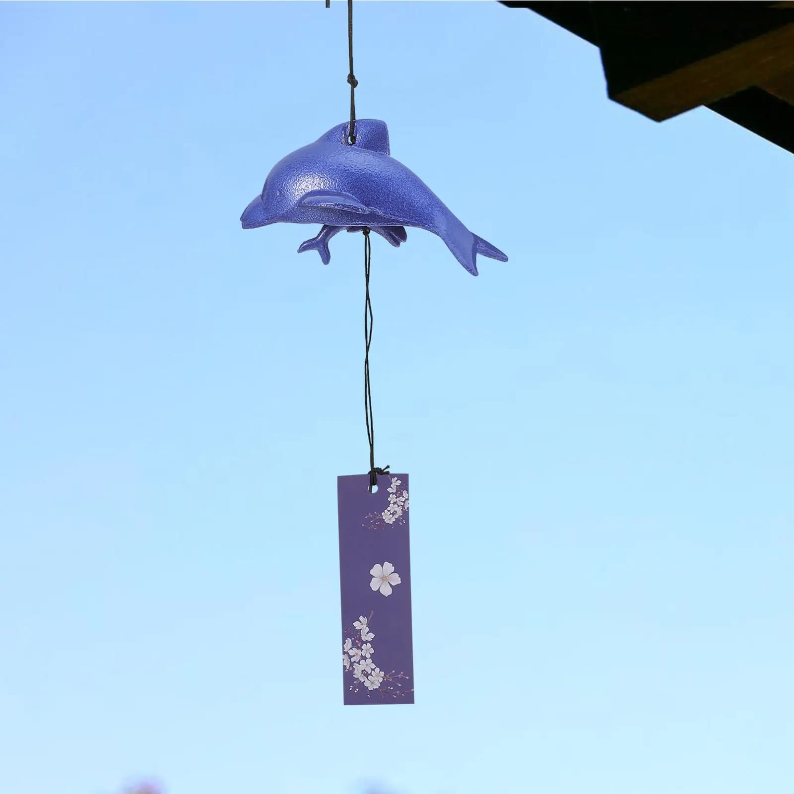 Garden Metal Hanging Bell Japanese Wind Chimes Kawaii Windchime Cast Iron Balcony Indoor Decoration Dolphin