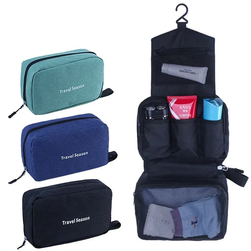 Borsa da toilette da viaggio sospesa per uomo e donna Borsa pieghevole per estetista cosmetico impermeabile per trucco Organizzatore per bagno e doccia