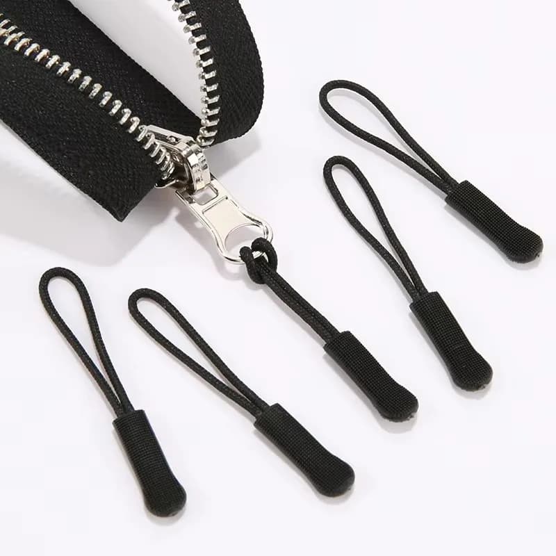 50/10 Pezzi Clip di Ricambio per Cerniera, Testa Cerniera, Cordoncino Terminale, Porta Etichetta, per Borsa da Viaggio, Valigia, Zaino da Tenda con Cerniera