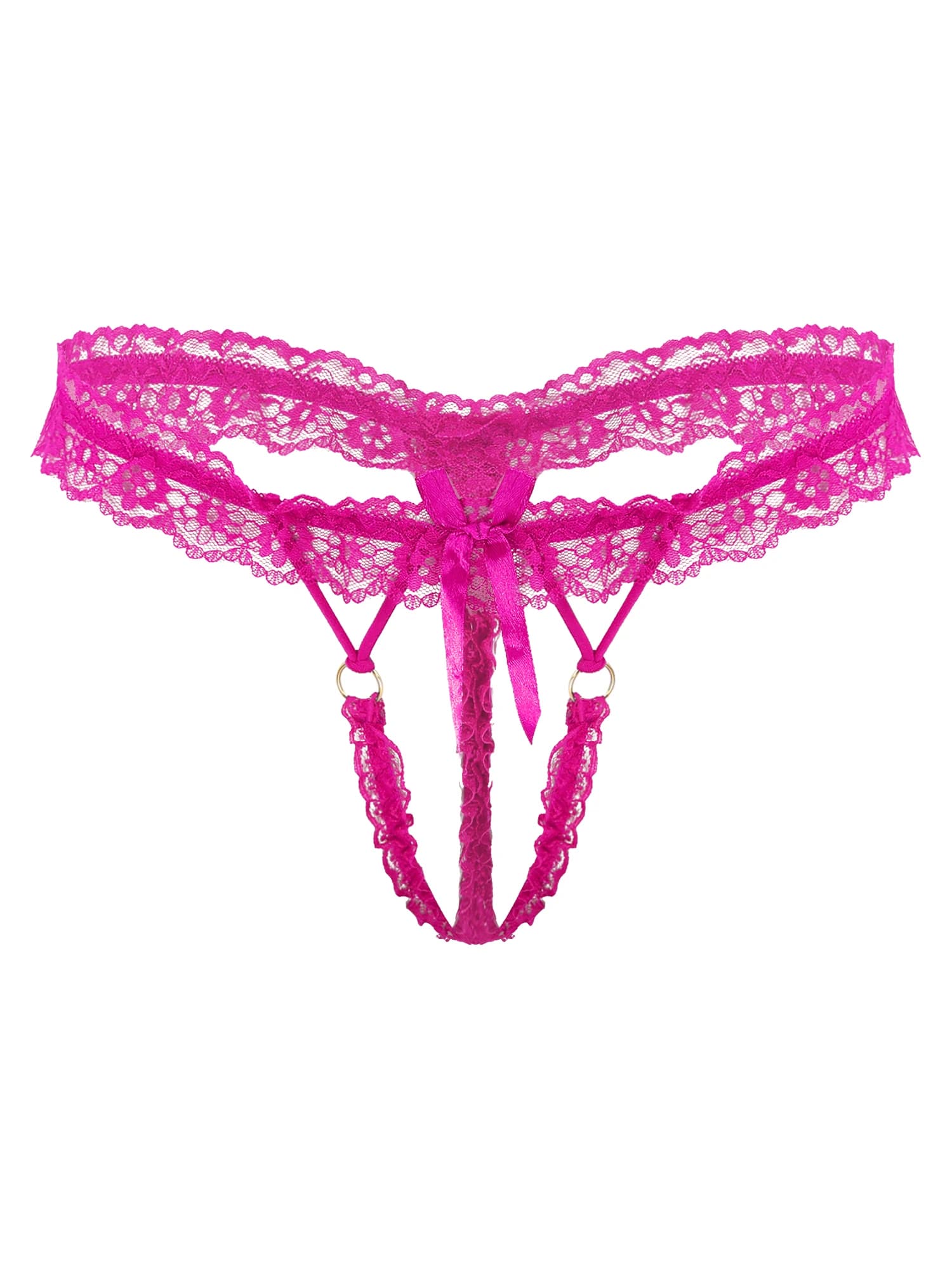 Gay Mens Sissy Lingerie Sexy See-through con volant in pizzo Crotchless G-string T-back Perizoma Intimo Slip per sesso esotico Mutande
