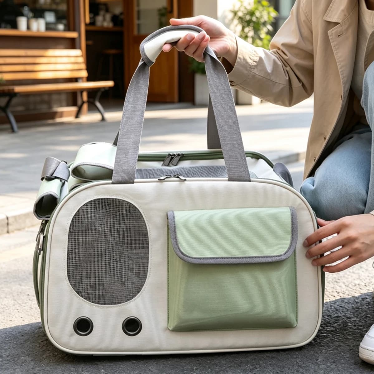 Foldable Small Dog and Cat Pet Carry Bag Aviation Compliance Suitable for Little Dogs Cats Rabbits Puppies Durable Oxford Cloth