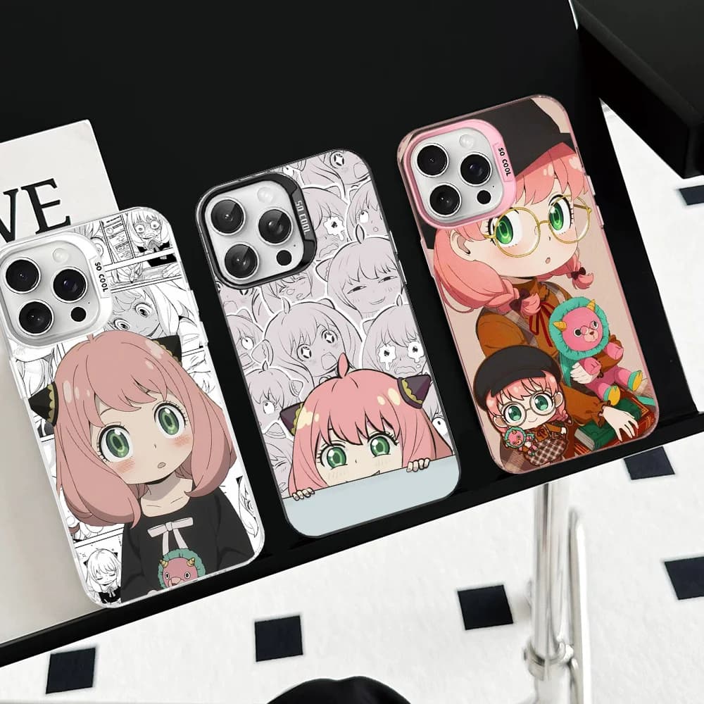 Custodia per telefono Kawaii Anime SPY FAMILY Anya Forger per iPhone 16 15 14 13 12 11 Pro Max X XR XSMAX Cover posteriore antiurto opaca