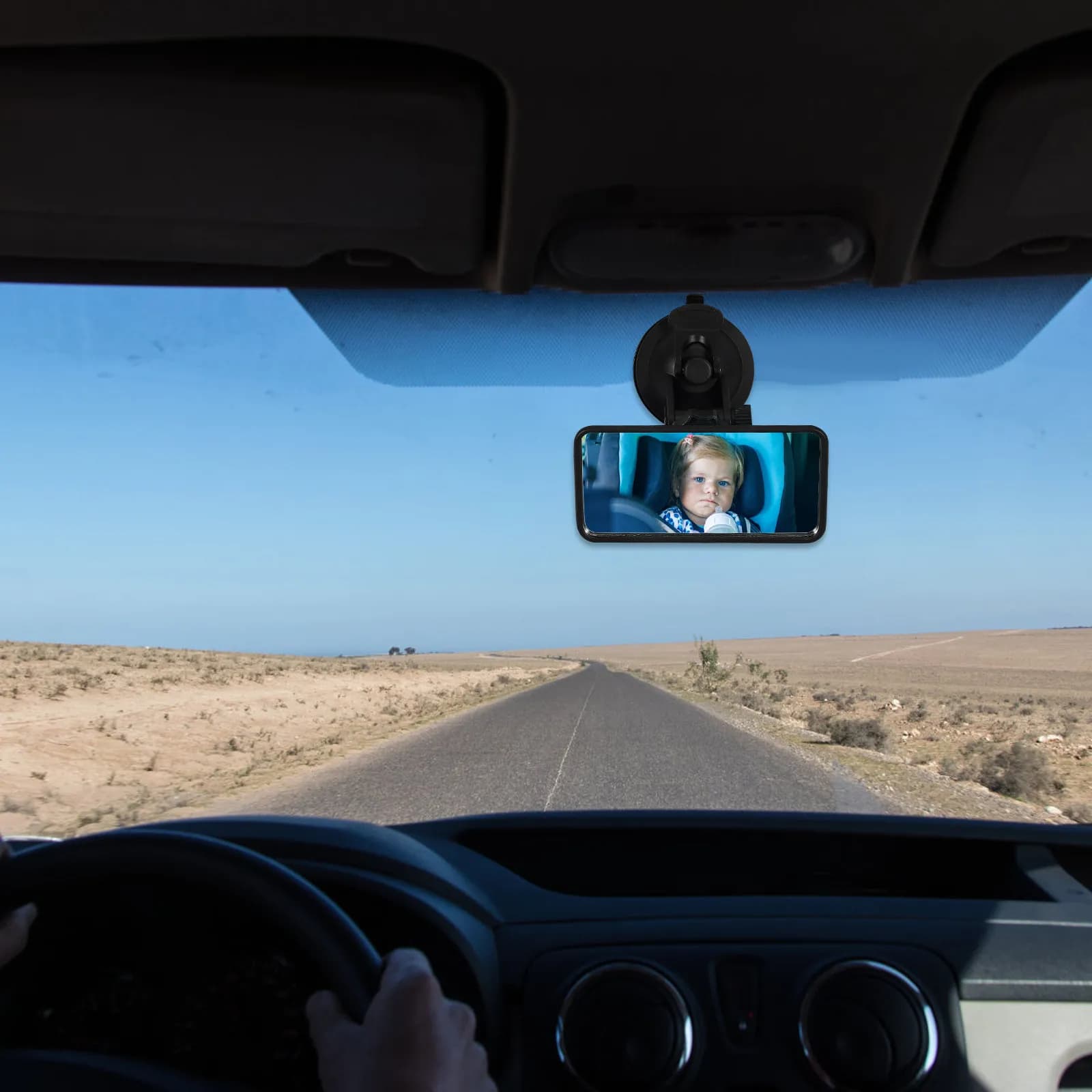 Specchietto Laterale per Auto con Angolo Cieco in ABS Quadrato 120x60mm, Regolabile a 360°, Specchietto Retrovisore Ausiliario per Parcheggio e Monitoraggio Bambini