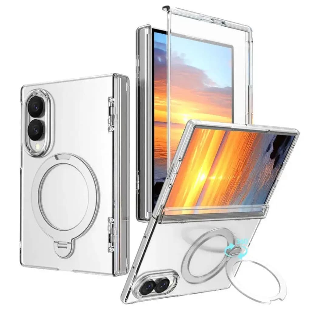 ZFold 8 Case 360 ° Rotating for Magsafe Magnetic Ring Holder Front Tempered Film Cover For Samsung Galaxy Z Fold 8 Ultra 7 6