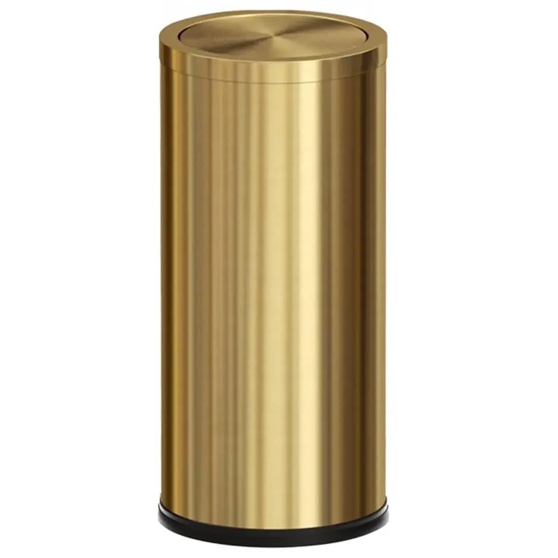 Gold Trash Can, 8 Gallon Trash can with lid,Large Capacity FILP lid Kitchen Trash can for Bathroom,Shopping mall,Elevator gate,A