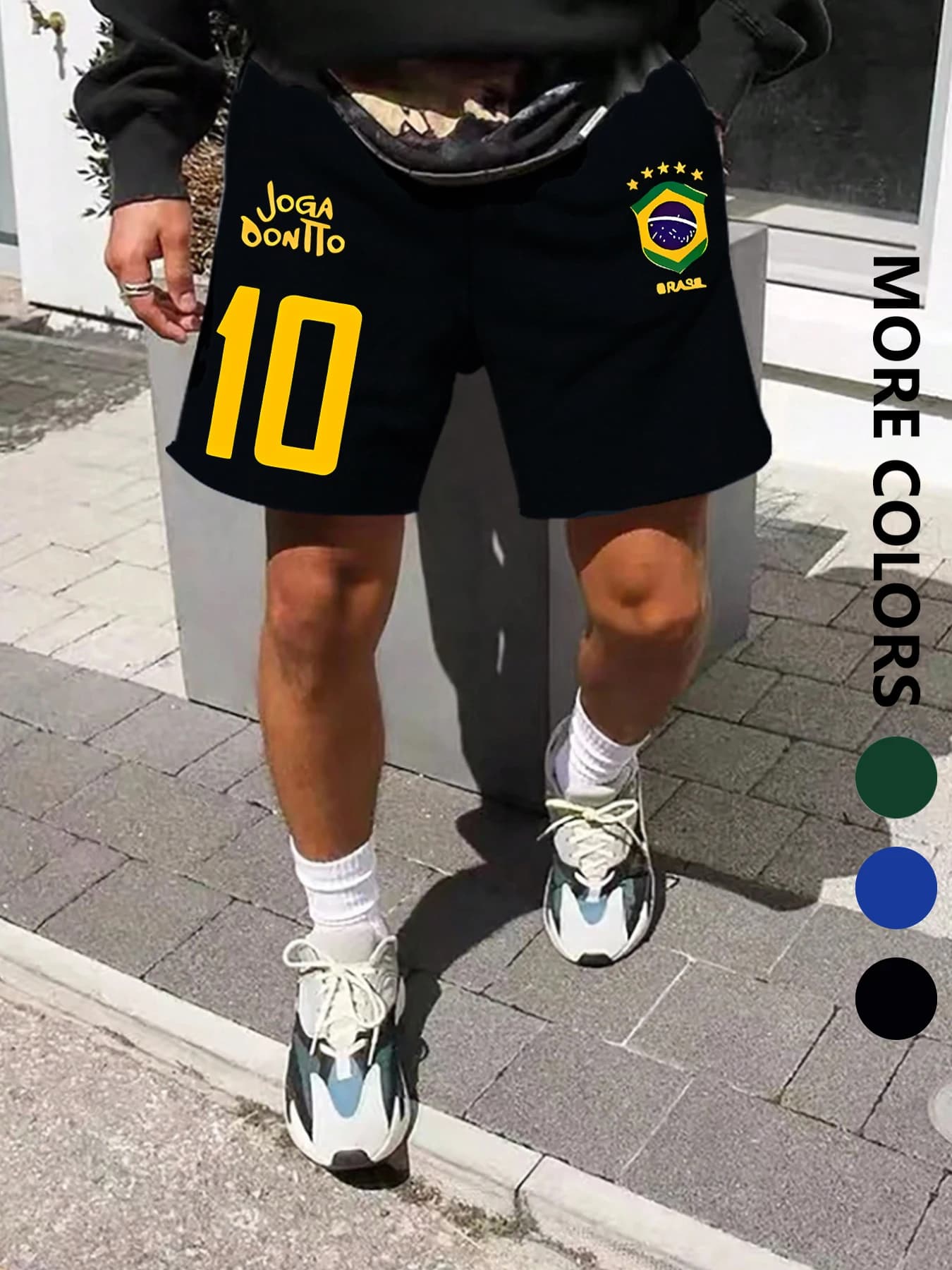 Men's Summer High-Street Style Printed Knit Shorts: Casual, Sporty, and Streetwear Shorts