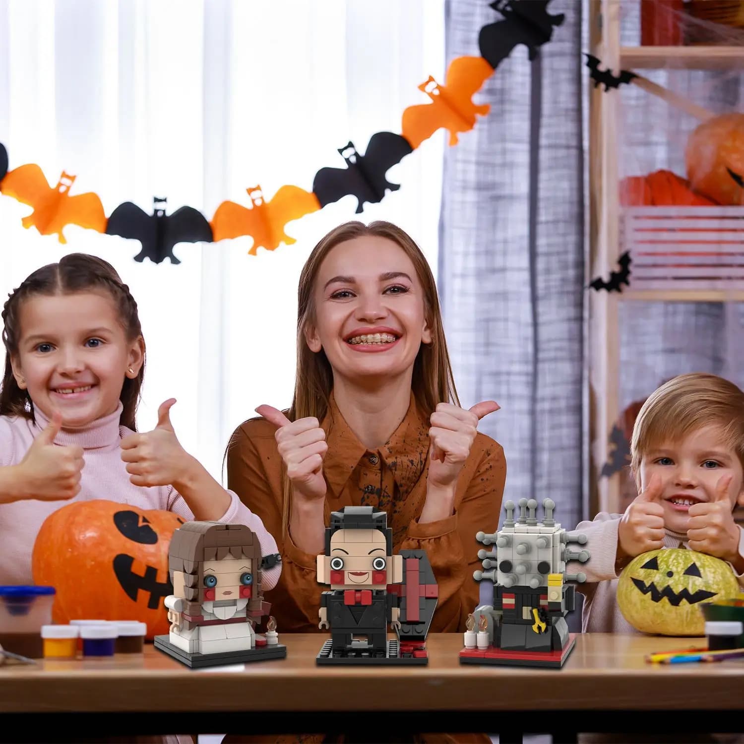 Halloween Horror Movie Doll MOC Building Blocks Compatible With LEGO Zombie Ghost Doll/Vampire/Banette/Needle Ghost Bricks Toys