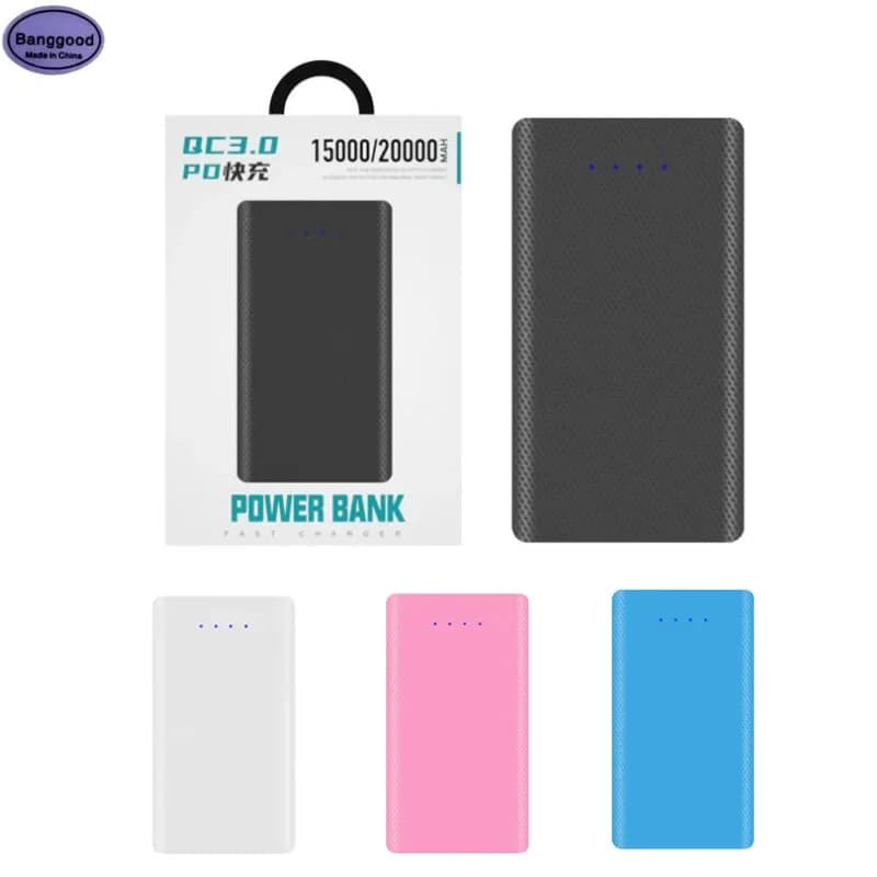 Custodia per caricabatterie per banca di potere fai-da-te 6 * 18650 doppia carica per telefono cellulare USB 5V 2A PD Shell 18650 scatola di ricarica per supporto batteria con luce a LED