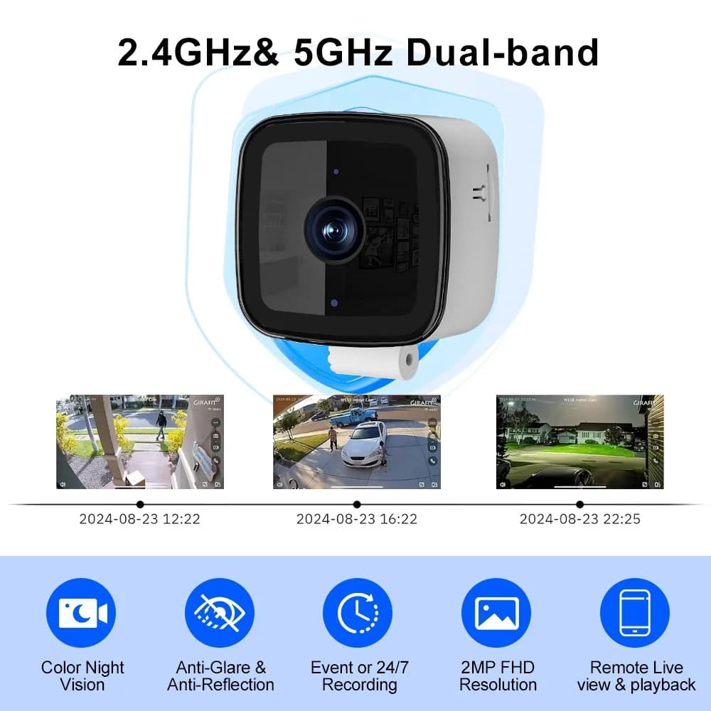 Nuova Telecamera di Sicurezza Smart Home 2026 1080p Wi-Fi con Visione Notturna, Avvisi APP in Tempo Reale e Tracciamento del Movimento