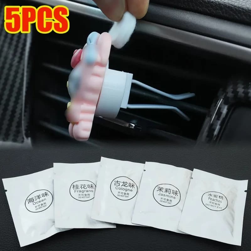 Ricarica per compresse di profumo solido per deodorante per auto per diffusore di fragranze per sfiato per auto, ricambio per aromi, batuffolo di cotone, accessori auto