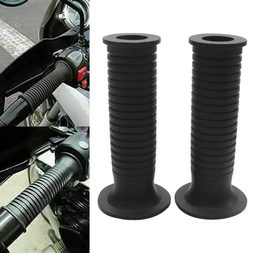2x Black Rubber Motorcycle Handlebar Hand Grips Bars Cover For BMW R1200RS K1200RS/GT R1150GS R1150R R1100S/RS/RT K100RS F650GS